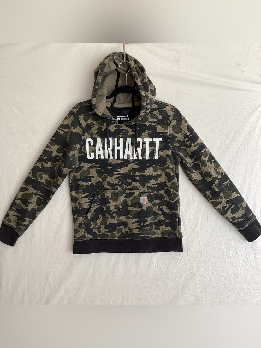 Carhartt Camo hoodie sweatshirt women’s size small hunting relaxed fit